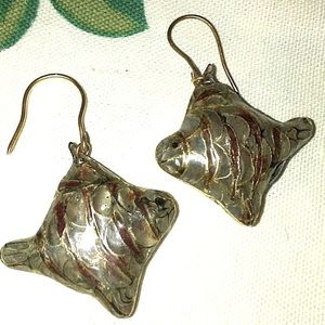 Fish Earrings Mosaic Design Hook